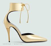 Gucci Women's high heel metallic pump 105mm - 4