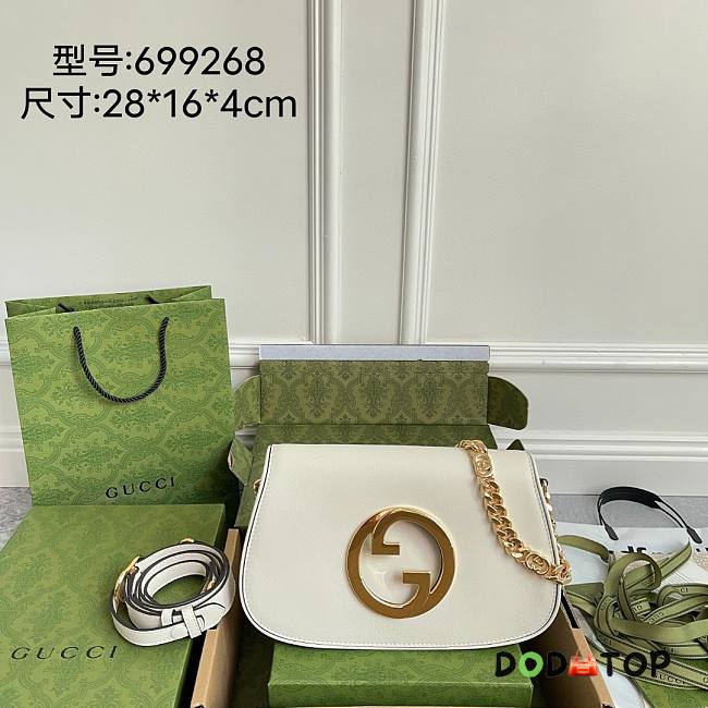 Gucci Blondie Shoulder Bag White Size 28 x 16 x 4 cm - 1