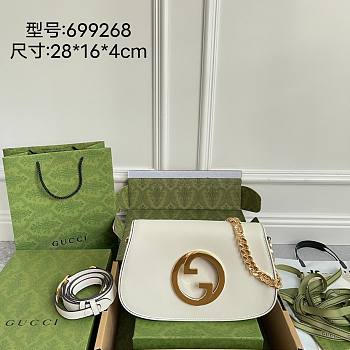 Gucci Blondie Shoulder Bag White Size 28 x 16 x 4 cm