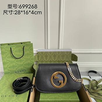 Gucci Blondie Shoulder Bag Black Size 28 x 16 x 4 cm