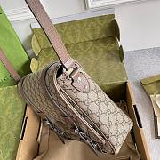 Gucci GG Messenger Bag Beige Ebony GG Supreme Canvas Brown Leather Size 28 x 24 x 8.5 cm - 5