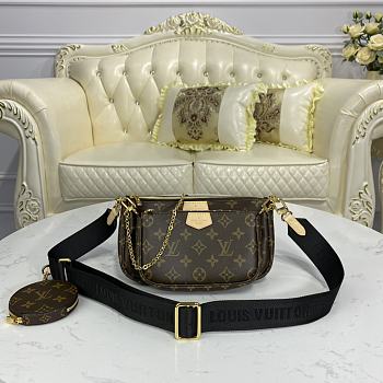 Louis Vuitton LV Multi Pochette Accessoires Black Strap Size 24 cm