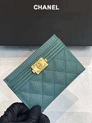 Chanel Leboy Ultra-Thin Card Holder Green - 1