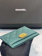 Chanel Leboy Ultra-Thin Card Holder Green - 6