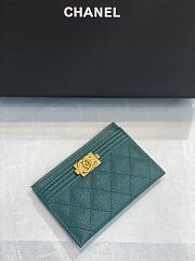 Chanel Leboy Ultra-Thin Card Holder Green - 5