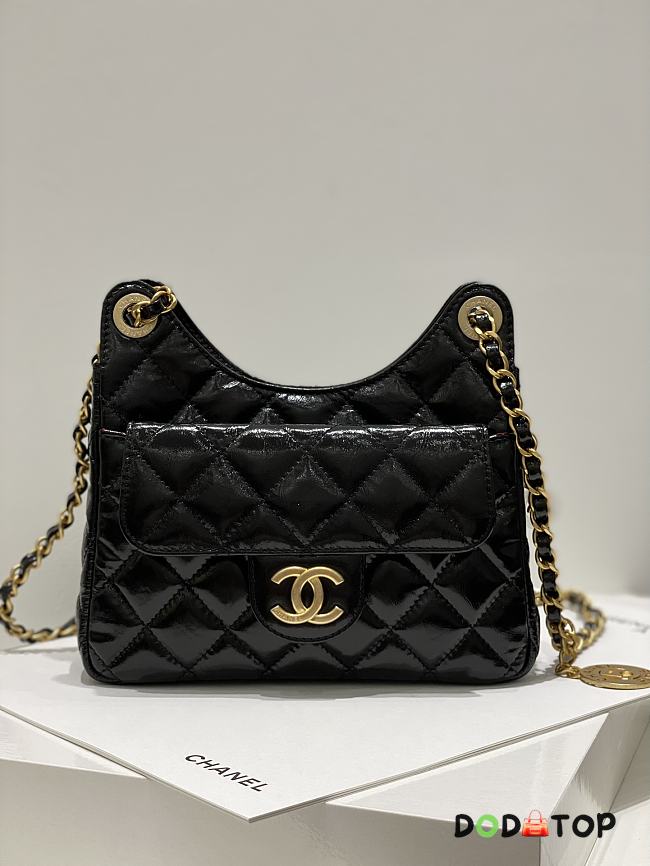 Chanel Hobo Hippie Bag Black Size 21.5 x 22.5 x 7 cm - 1