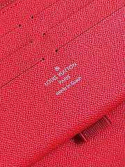 Louis Vuitton LV Supreme Red Wallet Size 21 × 12 × 2 cm - 3