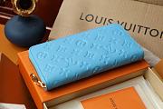 Louis Vuitton LV Zip Wallet Blue Size 19.5 x 10.5 x 2.5 cm - 5