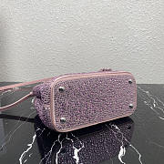 Prada Galleria Mini Crystal Embellished Satin Bag Pink Size 24.5 x 16.5 x 11 cm - 6