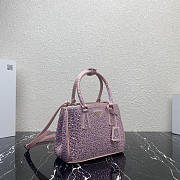 Prada Galleria Mini Crystal Embellished Satin Bag Pink Size 24.5 x 16.5 x 11 cm - 4