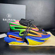 Balmain Neoprene and Leather Unicorn Low-Top Sneakers Multicolor  - 4