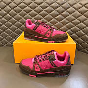 Louis Vuitton Low Pink Brown Contrast Color Trainer Sneakers Men - 6