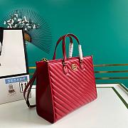 Gucci Marmont Medium Tote Bag Red Size 35 x 28 x 14 cm - 5