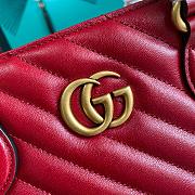 Gucci Marmont Medium Tote Bag Red Size 35 x 28 x 14 cm - 2