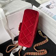 Chanel Velvet Chain Bag Red Size 16 x 12 x 5 cm - 5