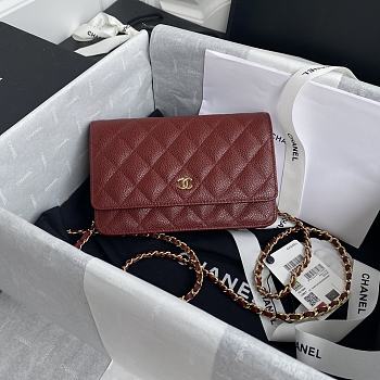 Chanel Woc Red Size 19 cm