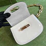 Gucci Bamboo Patent Leather Mini Handbag White Size 17 x 12 x 7.5 cm - 4