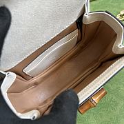 Gucci Bamboo Patent Leather Mini Handbag White Size 17 x 12 x 7.5 cm - 5