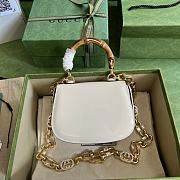 Gucci Bamboo Patent Leather Mini Handbag White Size 17 x 12 x 7.5 cm - 3