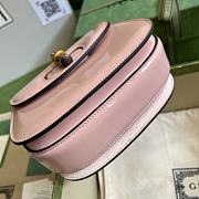 Gucci Bamboo Patent Leather Mini Handbag Pink Size 17 x 12 x 7.5 cm - 5