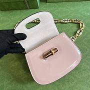 Gucci Bamboo Patent Leather Mini Handbag Pink Size 17 x 12 x 7.5 cm - 3