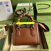 Gucci Diana Mini Tote Bag Brown Smooth Leather Size 20 x 16 x 10 cm - 6