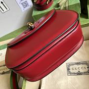 Gucci Small Top Handle Bag With Bamboo Red Size 21 x 15 x 7 cm - 2
