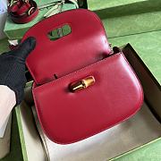Gucci Small Top Handle Bag With Bamboo Red Size 21 x 15 x 7 cm - 4