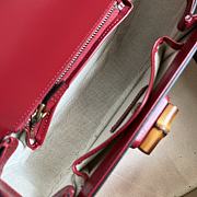 Gucci Small Top Handle Bag With Bamboo Red Size 21 x 15 x 7 cm - 5