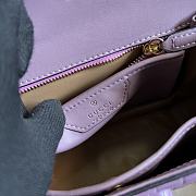 Gucci Small Top Handle Bag With Bamboo Purple Size 21 x 15 x 7 cm - 4