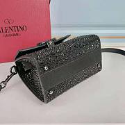 Valentino Vsling Handbag with Sparkling Embroidery Black Size 19 x 13 x 9 cm - 6