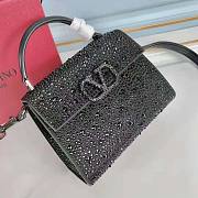 Valentino Vsling Handbag with Sparkling Embroidery Black Size 19 x 13 x 9 cm - 3