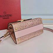 Valentino Vsling Handbag with Sparkling Embroidery Pink Size 19 x 13 x 9 cm - 5