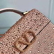 Valentino Vsling Handbag with Sparkling Embroidery Pink Size 19 x 13 x 9 cm - 2