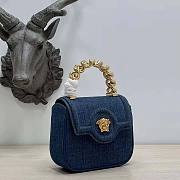 Versace Women La Medusa Small Handbag Navy Size 20 x 10 x 17 cm - 4