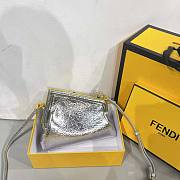 Fendi First Small Silver Laminated Leather Bag Size 18 x 9.5 x 26 cm - 6
