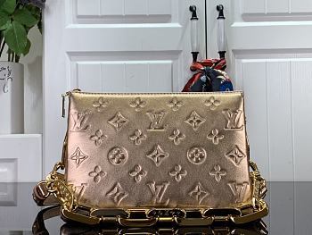 Louis Vuitton LV Coussin Small Handbag Gold Size 20 x 16 x 12 cm