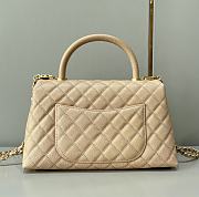 Chanel Coco Handle Bag Beige Gold Hardware Size 29 cm - 4