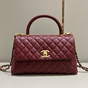 Chanel Coco Handle Bag Red Gold Hardware Size 29 cm - 1