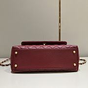 Chanel Coco Handle Bag Red Gold Hardware Size 29 cm - 4