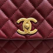 Chanel Coco Handle Bag Red Gold Hardware Size 29 cm - 3