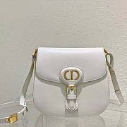 Dior Bobby Frame Bag White Box Calfskin Size 20 x 19.5 x 10 cm - 1