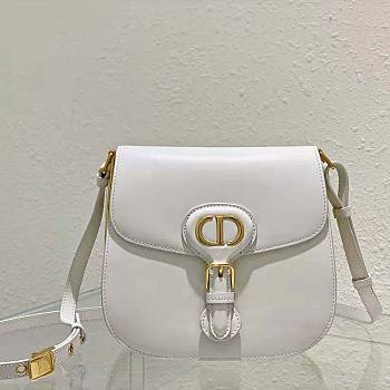 Dior Bobby Frame Bag White Box Calfskin Size 20 x 19.5 x 10 cm