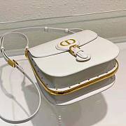 Dior Bobby Frame Bag White Box Calfskin Size 20 x 19.5 x 10 cm - 2