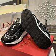 Valentino Lace and Mesh Lacerunner Sneaker Black  - 6