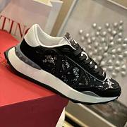 Valentino Lace and Mesh Lacerunner Sneaker Black  - 5