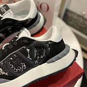 Valentino Lace and Mesh Lacerunner Sneaker Black  - 4