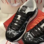 Valentino Lace and Mesh Lacerunner Sneaker Black  - 2