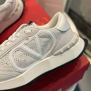 Valentino Lace and Mesh Lacerunner Sneaker Beige  - 4