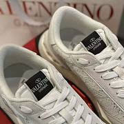 Valentino Lace and Mesh Lacerunner Sneaker Beige  - 3